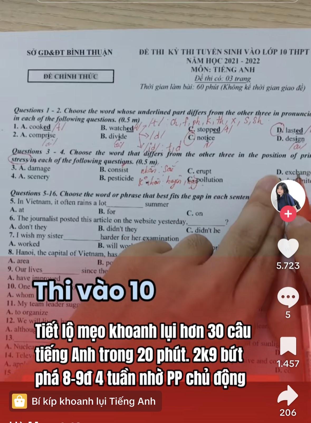 Sĩ tử đua nhau ôn thi vào lớp 10 trên TikTok: Giáo viên cảnh báo- Ảnh 3.