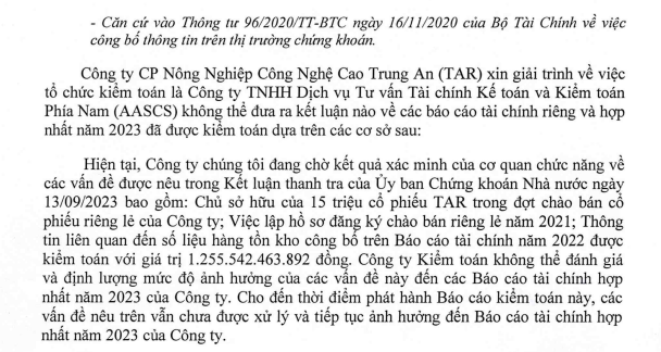 Cổ phiếu TAR của Trung An sẽ giao dịch trên sàn UPCoM từ ngày 31/5- Ảnh 1.