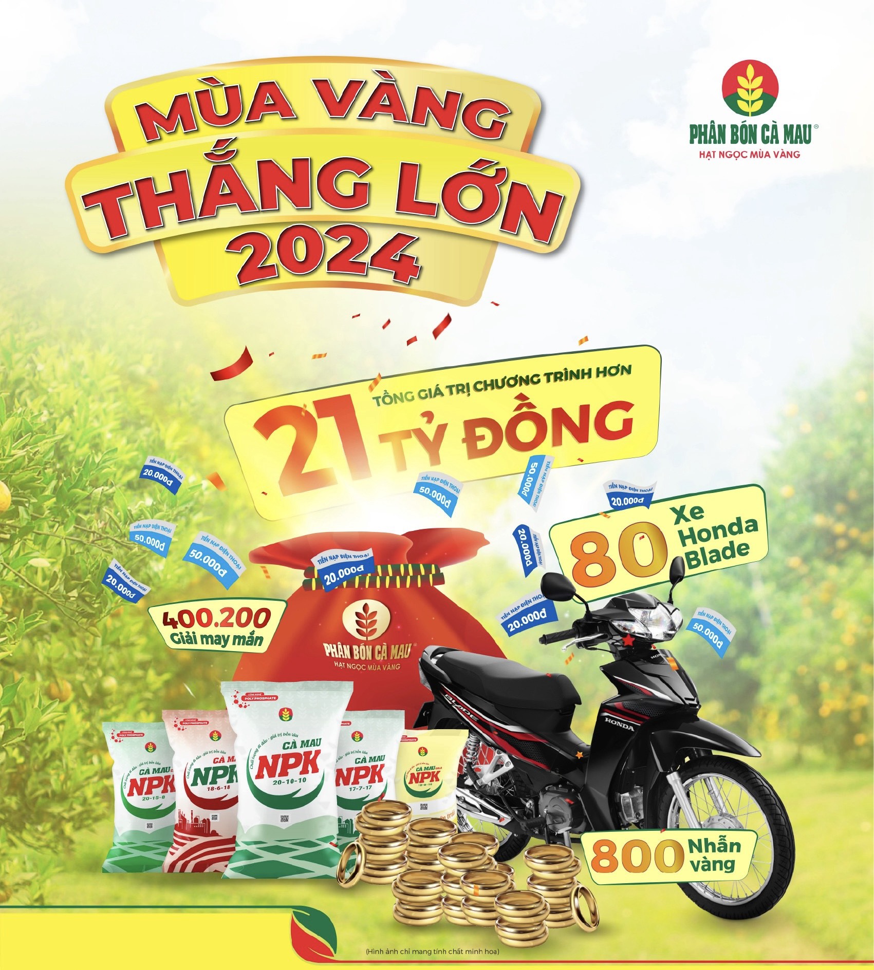 Đón Mùa Vàng Thắng Lớn 21 tỷ đồng cùng Phân bón Cà Mau - Ảnh 1.