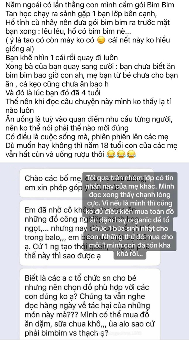 Nói vài câu bức xúc về đồ ăn tổ chức sinh nhật học sinh ở lớp, bà mẹ gây ra tranh cãi gay gắt- Ảnh 1.