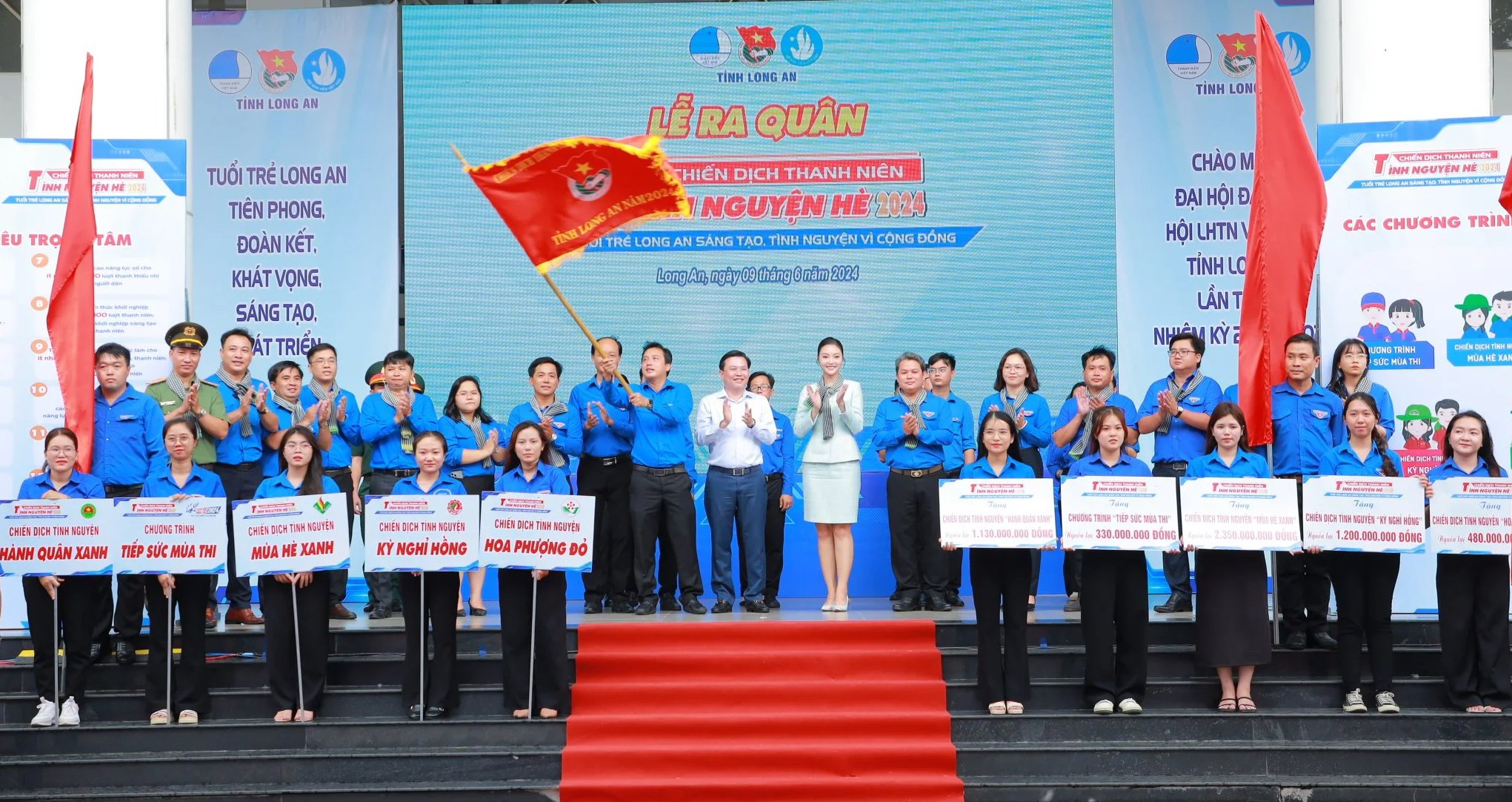 Agribank Chi nhánh tỉnh Long An đồng hành cùng Chiến dịch Thanh niên tình nguyện hè năm 2024- Ảnh 1.