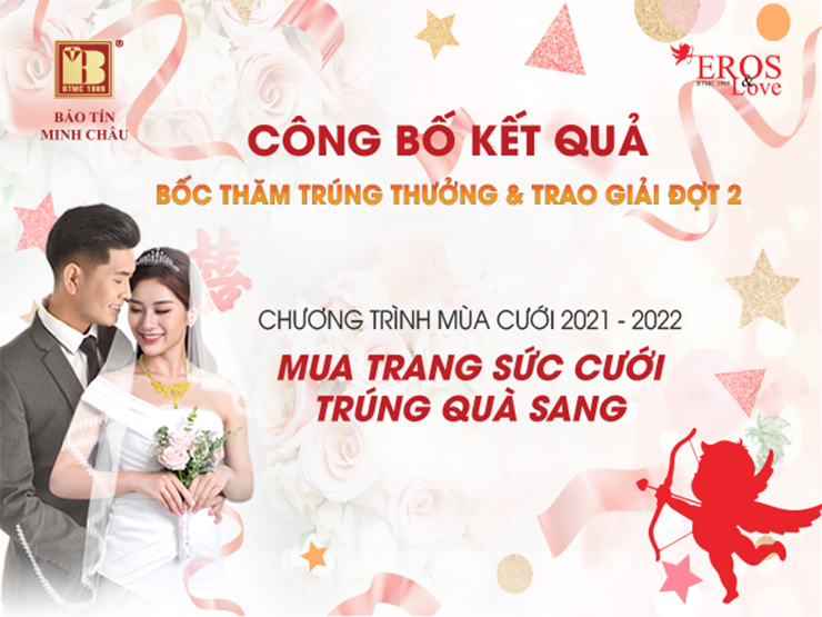 Bảo Tín Minh Châu trao thưởng tới 100 triệu đồng Mùa Cưới đợt 2