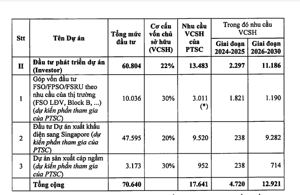 PVS trình mục tiêu lãi 660 tỷ, dự kiến tổng mức đầu tư đến năm 2030 hơn 70.000 tỷ đồng- Ảnh 3.