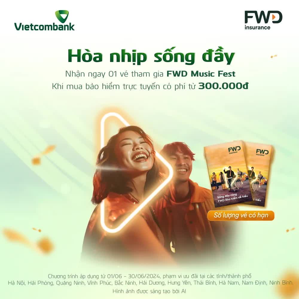 Nhận ngay vé tham dự đại nhạc hội FWD Music fest 2024 khi mua bảo hiểm trực tuyến với phí chỉ từ 300.000 VND- Ảnh 1.