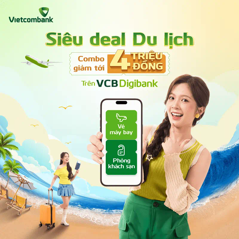 Combo ưu đãi Vé máy bay - Khách sạn trên VCB Digibank- Ảnh 1.