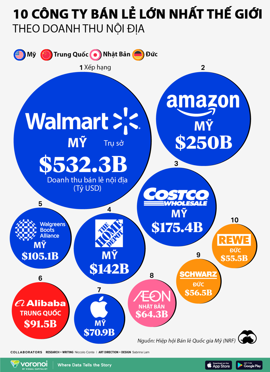 Top 10 công ty bán lẻ có doanh thu nội địa cao nhất- Ảnh 1.