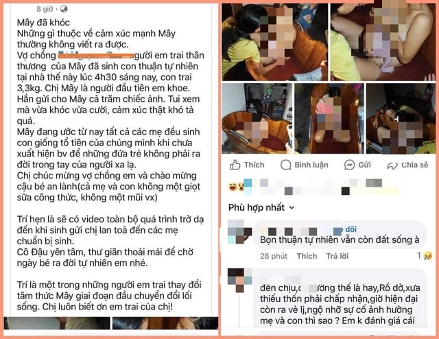 Người đăng ảnh một phụ nữ "sinh con thuận theo tự nhiên" phản ứng gì khi CDC Hà Nội trực tiếp đến xác minh?- Ảnh 1.