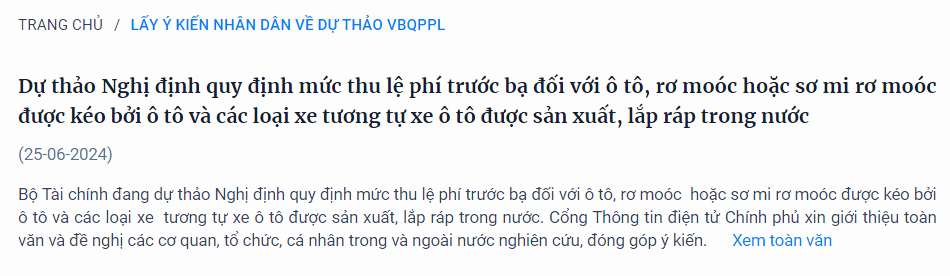 Tiếp tục hỗ trợ công nghiệp ô tô nội địa - Ảnh 1.