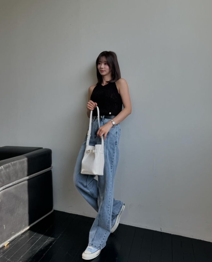 Không thích diện váy, nàng tóc ngắn hãy tham khảo 10 set quần dài thời thượng- Ảnh 7.