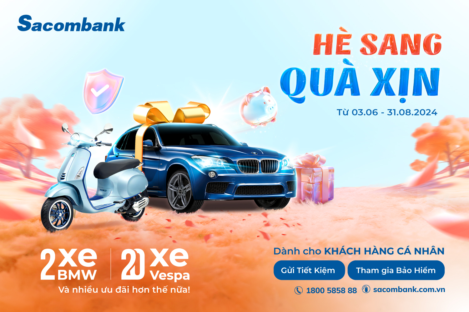 Cơ hội trúng 2 xe BMW cao cấp cùng nhiều giải thưởng giá trị từ Sacombank- Ảnh 1.