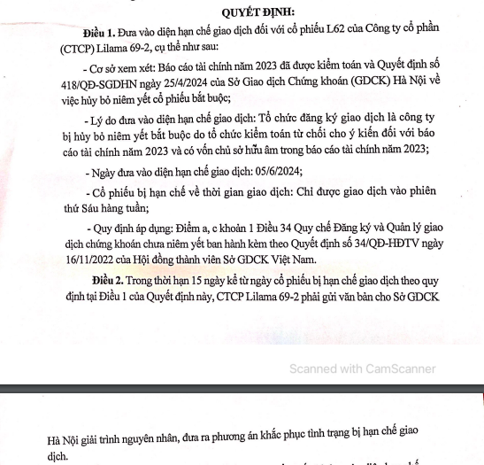 Cổ phiếu doanh nghiệp lâu đời trong ngành lắp đặt máy móc bị hạn chế giao dịch- Ảnh 1.