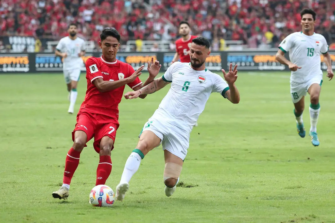 Bị thổi 2 quả phạt đền, Indonesia “phơi áo” trước Iraq- Ảnh 1.
