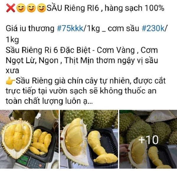 Sự thật sầu riêng chín cây bán trên chợ online- Ảnh 1.