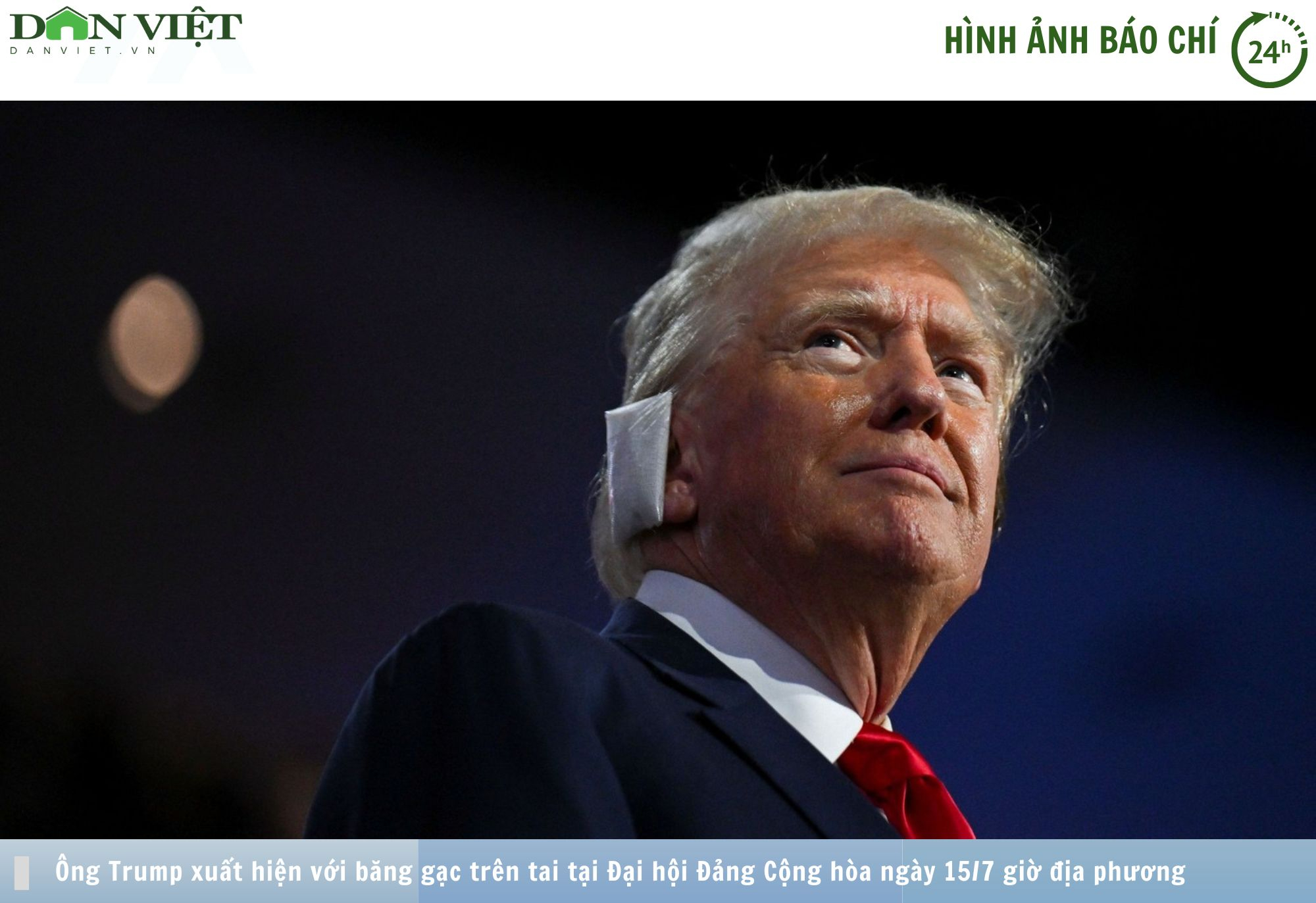 Hình ảnh báo chí 24h: Ông Trump xuất hiện, đeo băng gạc trên tai sau vụ ám sát bất thành- Ảnh 1.