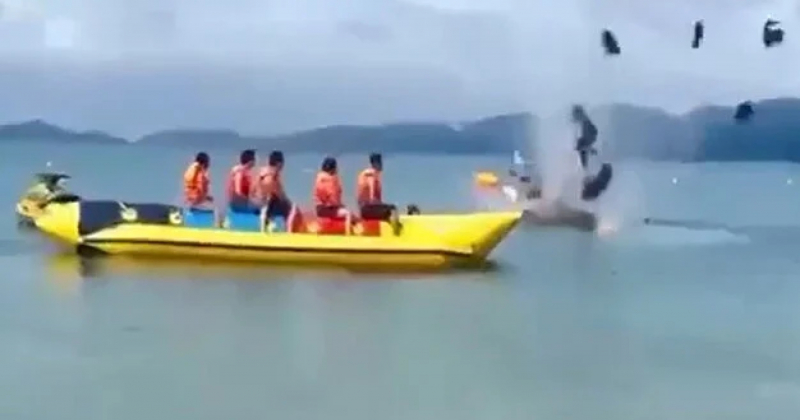 Mô tô nước phát nổ khi đang chạy trên biển Cô Tô, người điều khiển bị hất văng- Ảnh 1.