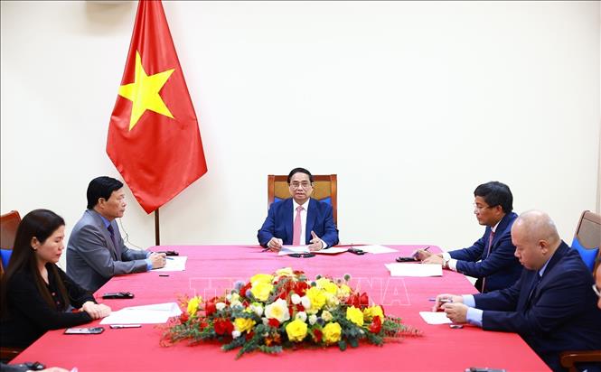 Thủ tướng Phạm Minh Chính điện đàm với Thủ tướng Thái Lan Paetongtarn Shinawatra - Ảnh 1.
