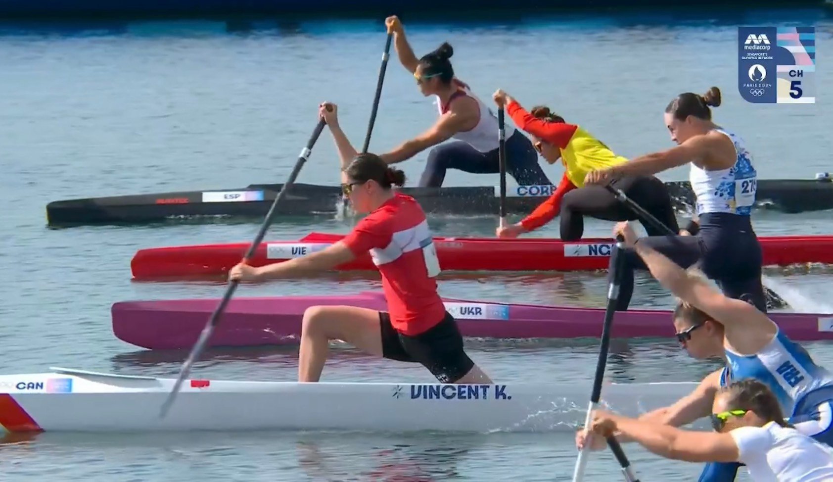 Olympic 2024: Nguyễn Thị Hương về cuối, vẫn tranh vé vớt vào bán kết đua thuyền canoeing- Ảnh 2.