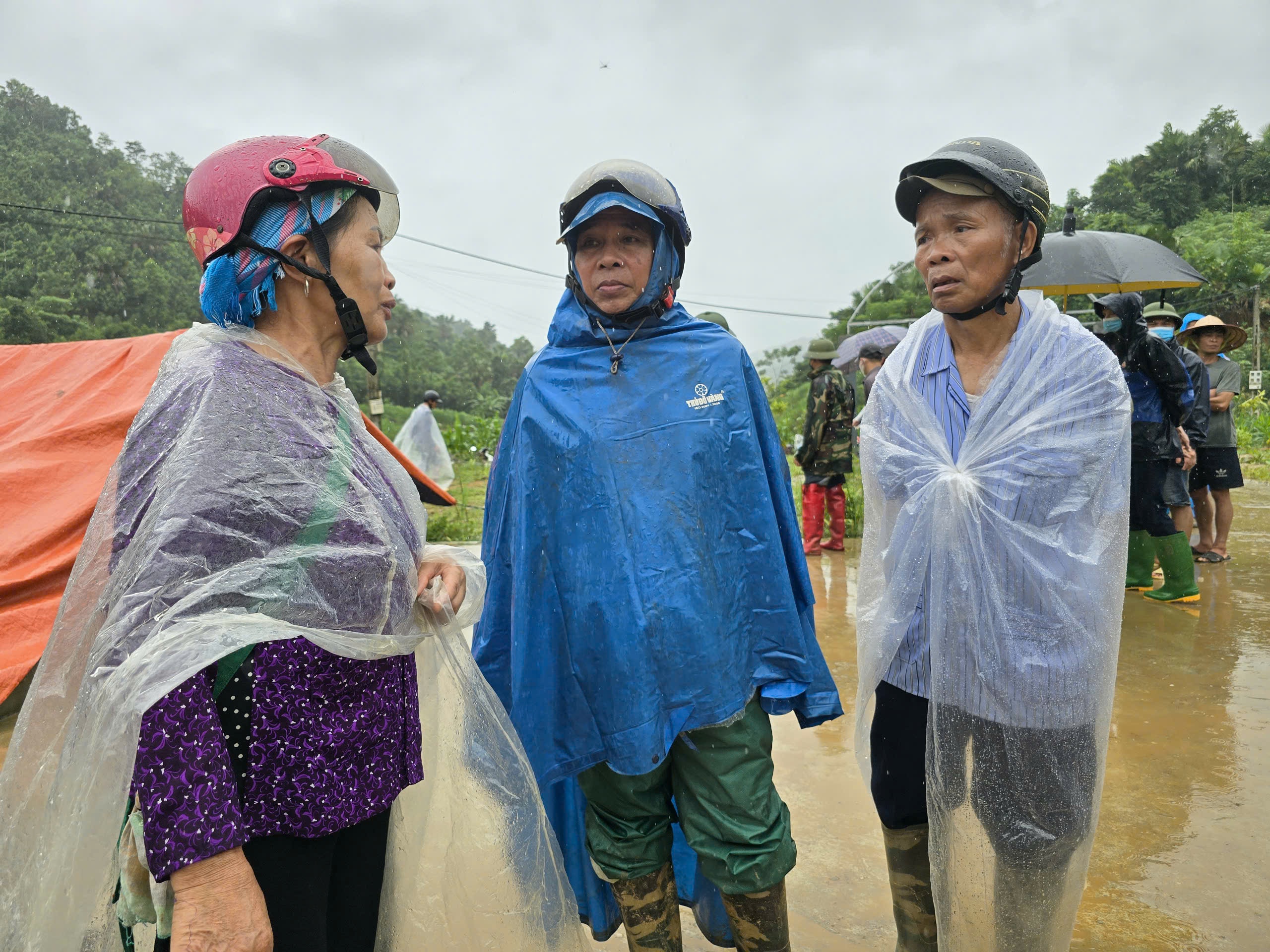 Bộ đội Biên phòng mang theo chó nghiệp vụ hỗ trợ tìm kiếm nạn nhân lũ quét ở Làng Nủ - Ảnh 1.