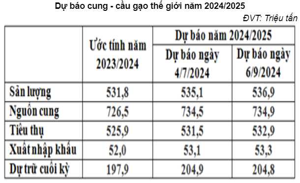 Dự báo 'nóng' về cung cầu gạo 2024/2025: Sản lượng và nhu cầu gạo đều tăng lên - Ảnh 1.