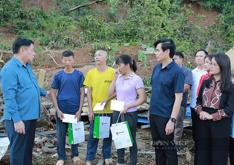 Trưởng Ban Tuyên giáo Trung ương  Nguyễn Trọng kiểm tra tình hình thiệt hại vùng lũ tại Sơn La - Ảnh 2.