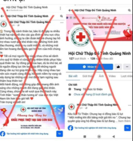 Quảng Ninh: Phát hiện trang fanpage giả mạo kêu gọi quyên góp, ủng hộ sau bão số 3 - Ảnh 1.