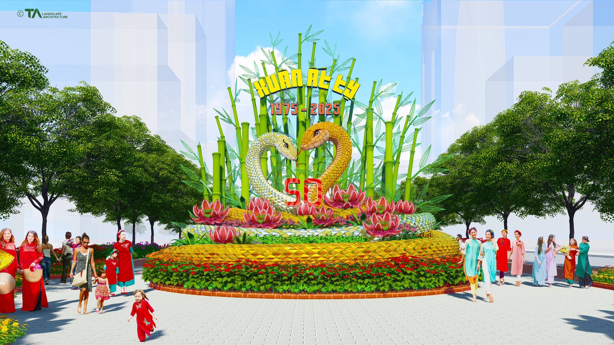 Lộ diện linh vật rắn đường hoa Nguyễn Huệ Tết Ất Tỵ 2025 - Ảnh 3.