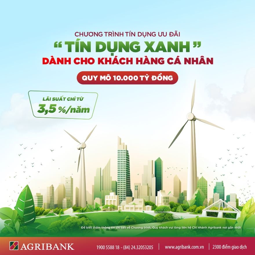 Agribank dành 10.000 tỷ đồng triển khai chương trình ưu đãi “Tín dụng xanh” đối với khách hàng cá nhân- Ảnh 1.