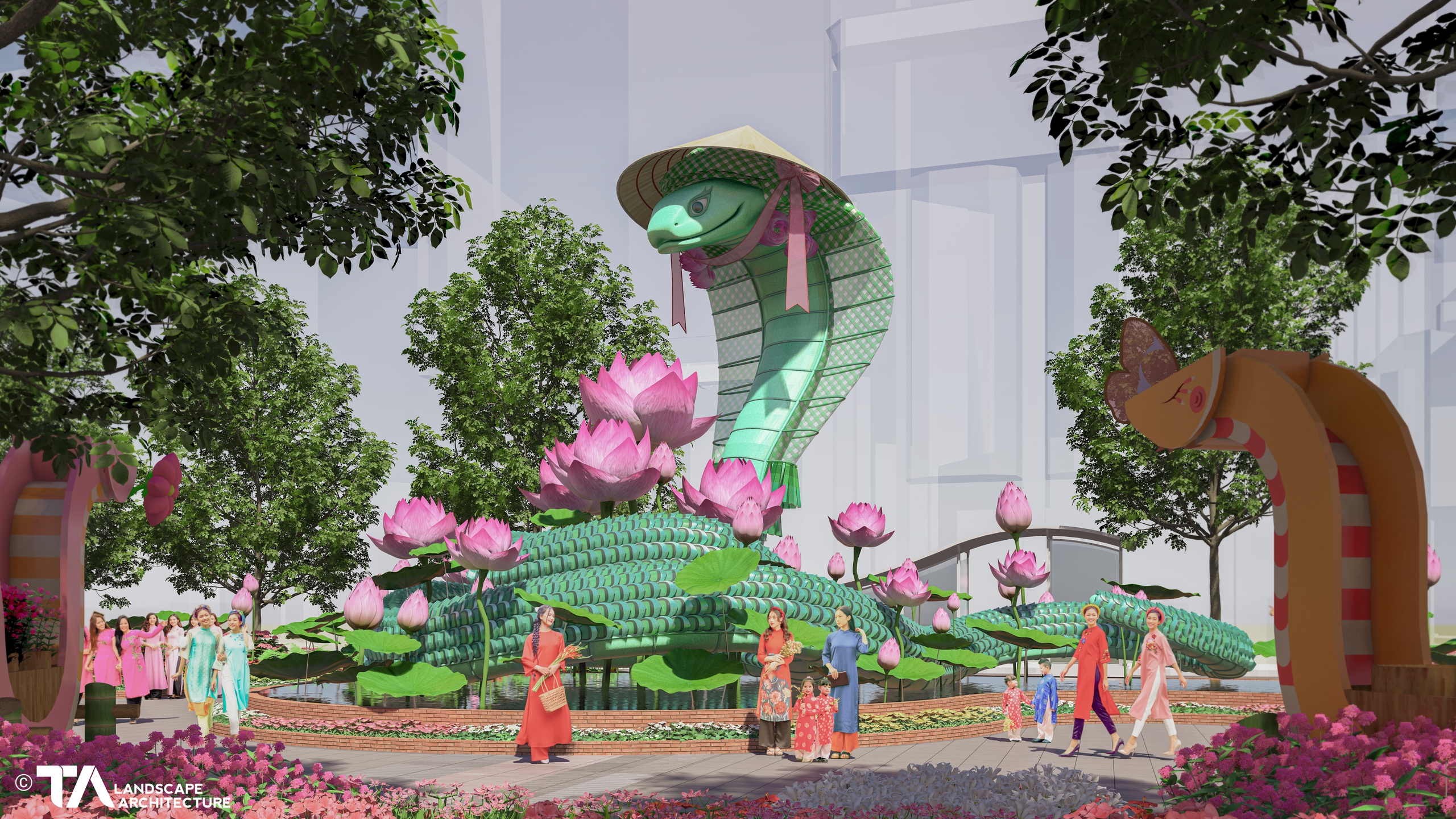 Lộ diện linh vật rắn đường hoa Nguyễn Huệ Tết Ất Tỵ 2025 - Ảnh 7.