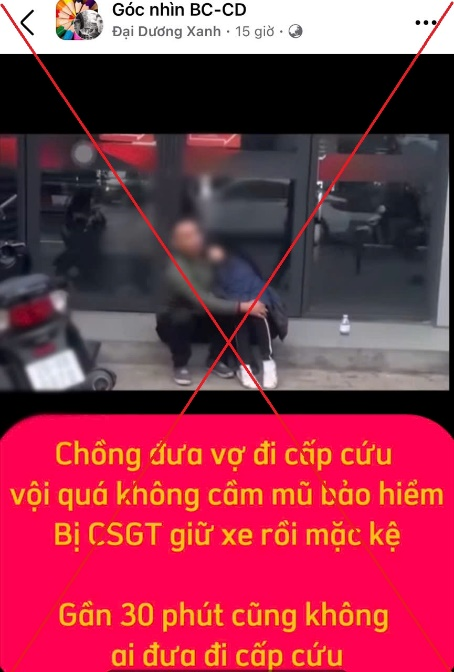 Công an Hà Nội bác bỏ thông tin Cảnh sát giao thông giữ xe người vi phạm đi cấp cứu - Ảnh 1.