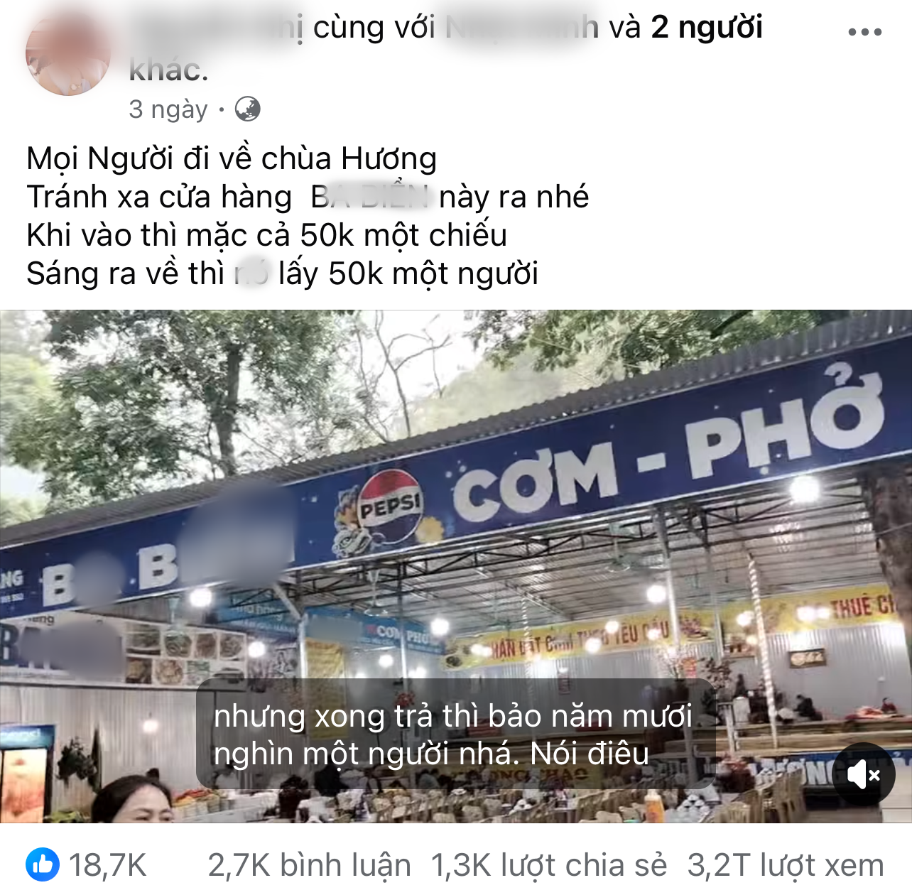 Chủ nhà hàng ở chùa Hương nói gì khi bị khách tố thuê chiếu nghỉ "mặc cả một đằng, bị trả một kiểu"? - Ảnh 2.