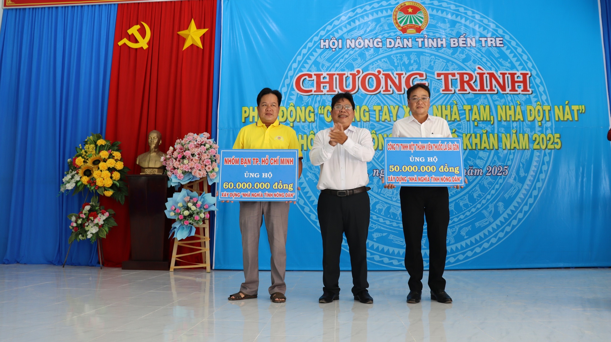 Hội Nông dân tỉnh Bến Tre tổ chức phát động chương trình "xóa nhà tạm, nhà dột nát" cho hội viên nông dân khó khăn - Ảnh 2.