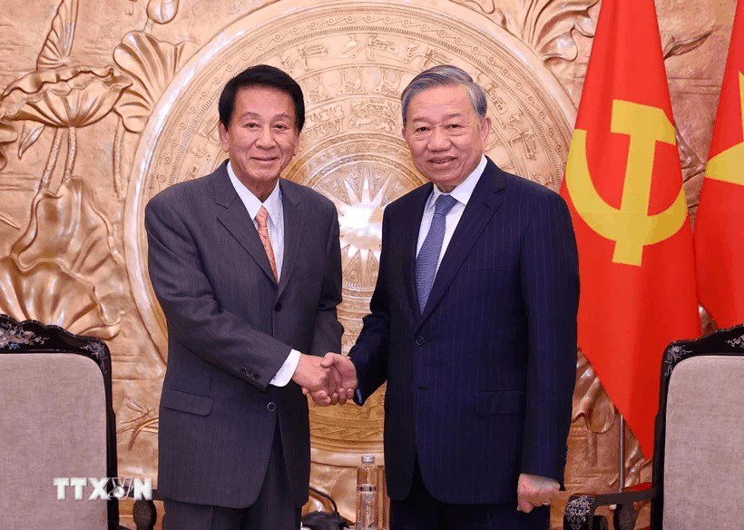 Tổng Bí thư Tô Lâm tiếp nguyên Đại sứ đặc biệt Việt Nam-Nhật Bản - Ảnh 1.