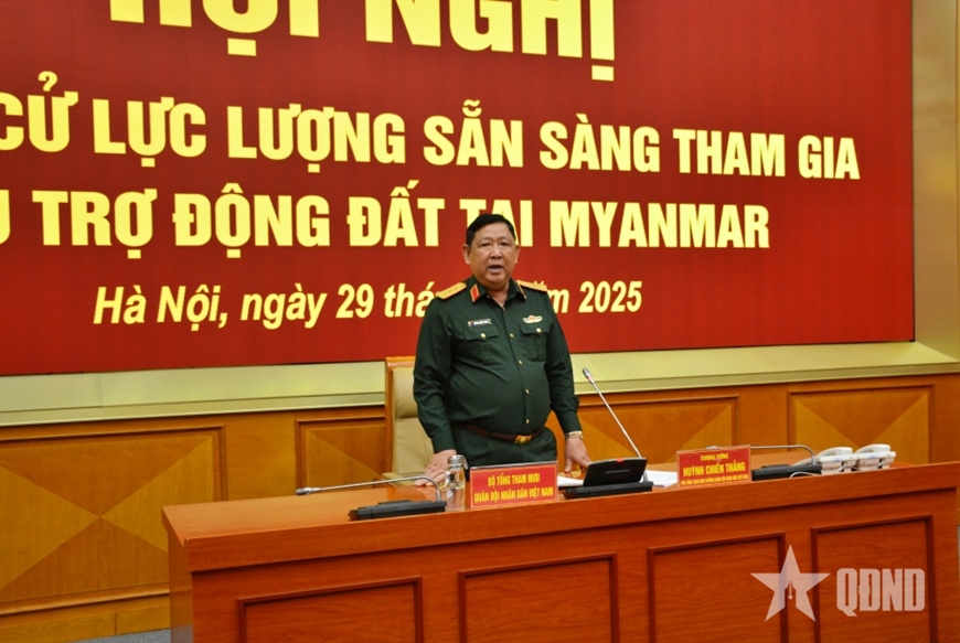 Bộ Quốc phòng tổ chức lực lượng, phương tiện sang hỗ trợ Myanmar khắc phục hậu quả động đất  - Ảnh 1.