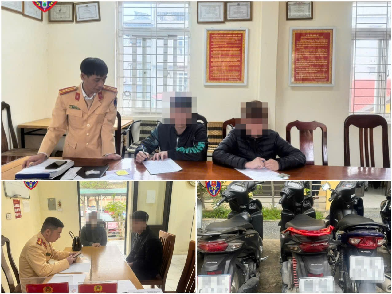 Nhóm thanh niên ở Vĩnh Phúc lái xe máy đánh võng trên cầu Nhật Tân- Ảnh 1.