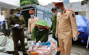 Lạng Sơn: Phát hiện 3,3 tấn nầm lợn đông lạnh nấm mốc