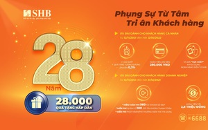 Tưng bừng sinh nhật 28 năm: SHB tri ân khách hàng 28.000 quà tặng