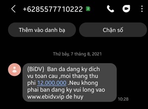 Cảnh giác với tin nhắn lạ mạo danh ngân hàng