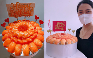 &quot;Mục sở thị&quot; bánh sinh nhật làm từ cá sống giá cả triệu đồng/chiếc, phải đặt trước may ra mới có