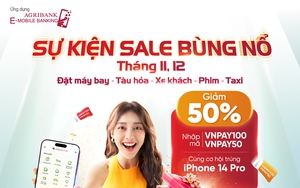 Đại tiệc ưu đãi cuối năm: Agribank E-Mobile Banking tặng ngay ưu đãi giảm nửa giá và cơ hội nhận iPhone 14 Pro cực chất!