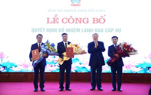 Bổ nhiệm Tổng biên tập báo Công Lý và 2 lãnh đạo cấp vụ của Tòa án nhân dân tối cao