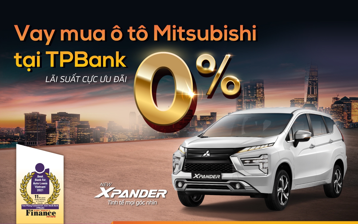  Mua New Xpander hưởng lãi suất 0% chỉ có riêng tại TPBank