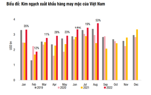 Chuyên gia SSI Research: Doanh thu công ty dệt may sụt giảm mạnh, có thể lỗ ròng trong 6 tháng đầu năm 2023