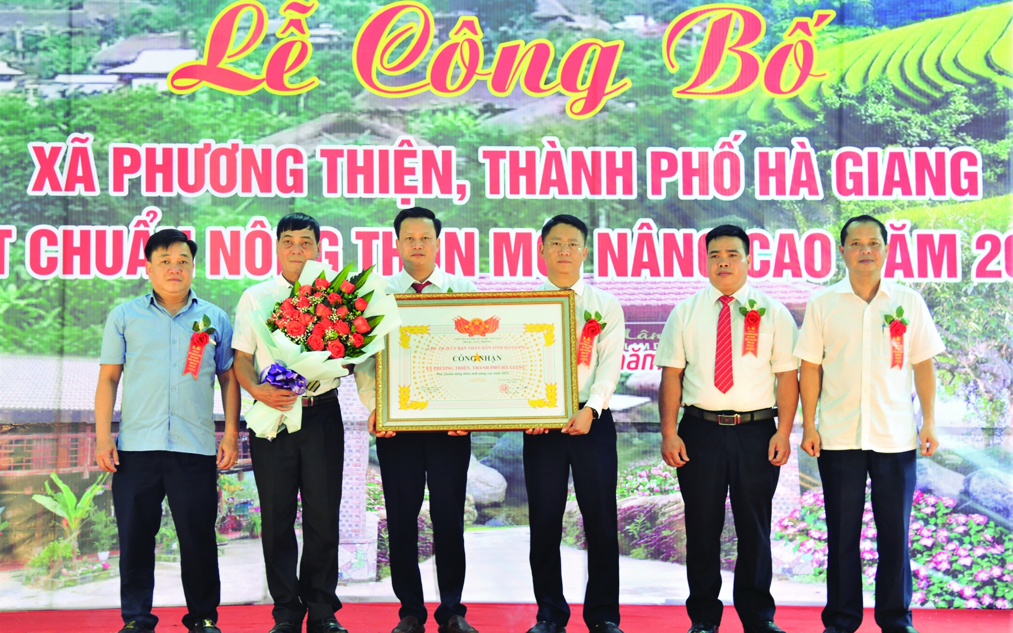 Phương Thiện xã về đích nông thôn mới nâng cao đầu tiên của Hà Giang