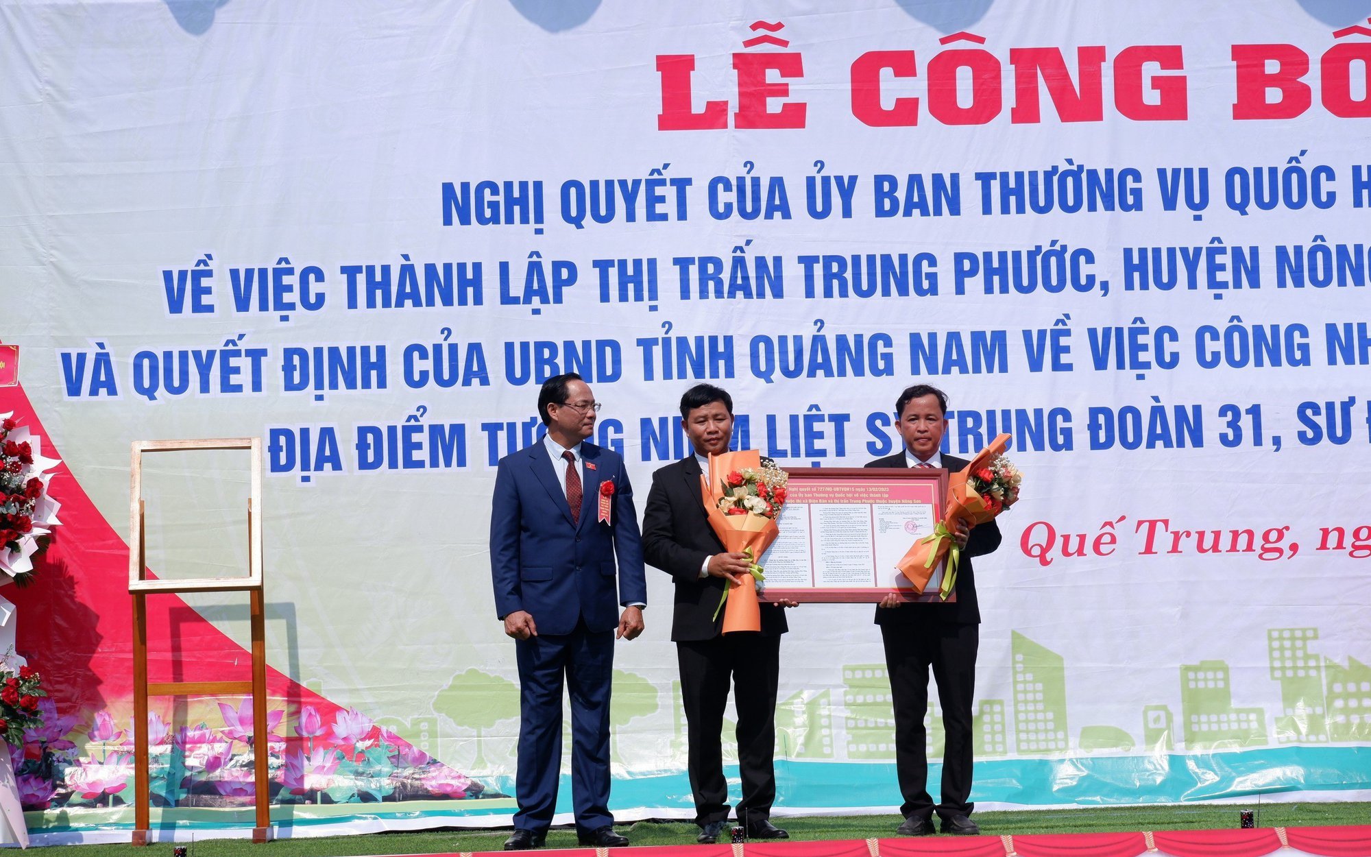 Quảng Nam: Sau 15 năm thành lập huyện, Nông Sơn chính thức có thị trấn