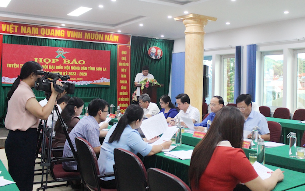 Tổ chức họp báo về Đại hội đại biểu Hội Nông dân tỉnh Sơn La lần thứ X
