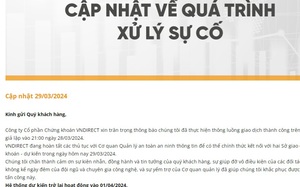 Hệ thống giao dịch của VNDirect dự kiến hoạt động trở lại vào 1/4?