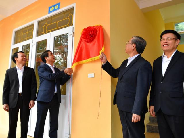 Lễ khánh thành và bàn giao công trình nhà lớp học xã Túc Đán, huyện Trạm Tấu, tỉnh Yên Bái do Vietcombank tài trợ 3 tỷ đồng