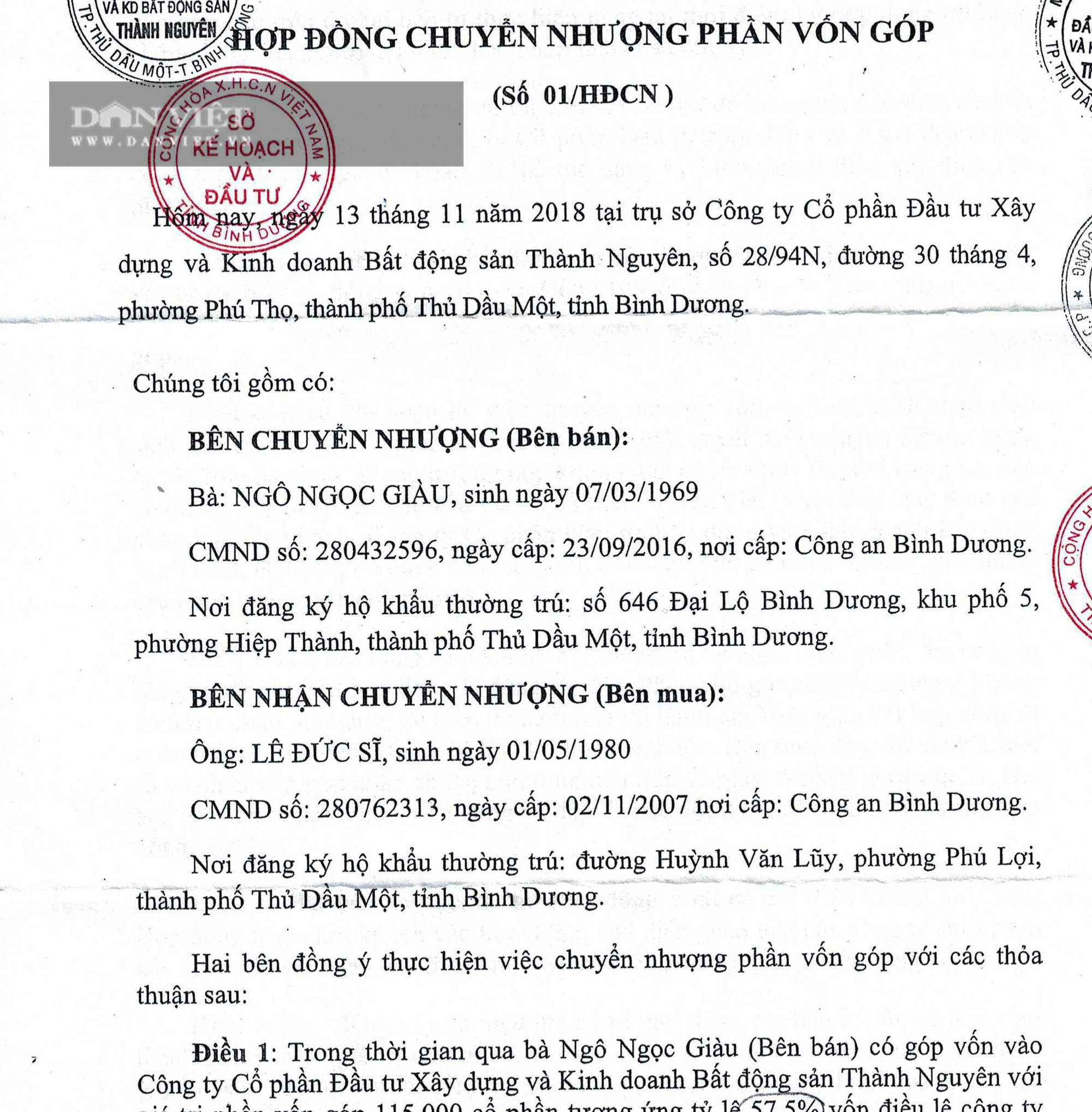 Vụ dự án bị “lật kèo” ở Bình Dương: Vợ bán cổ phần “2 mang”, chồng tố người khác “chiếm đoạt tài sản” - Ảnh 2.
