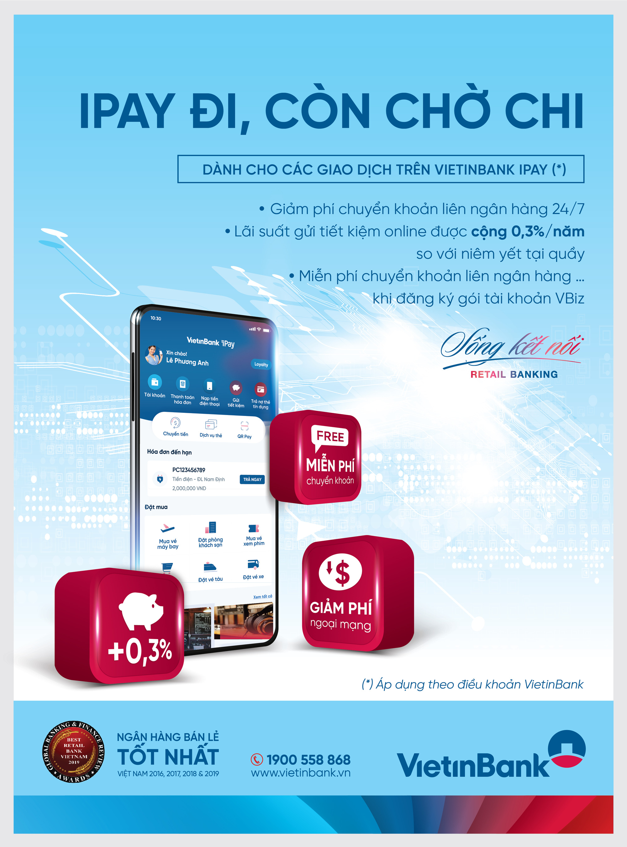 VietinBank tung siêu ưu đãi khi giao dịch trực tuyến mùa nCoV - Ảnh 1. VietinBank tung siêu ưu đãi khi giao dịch trực tuyến mùa nCoV - Ảnh 1.