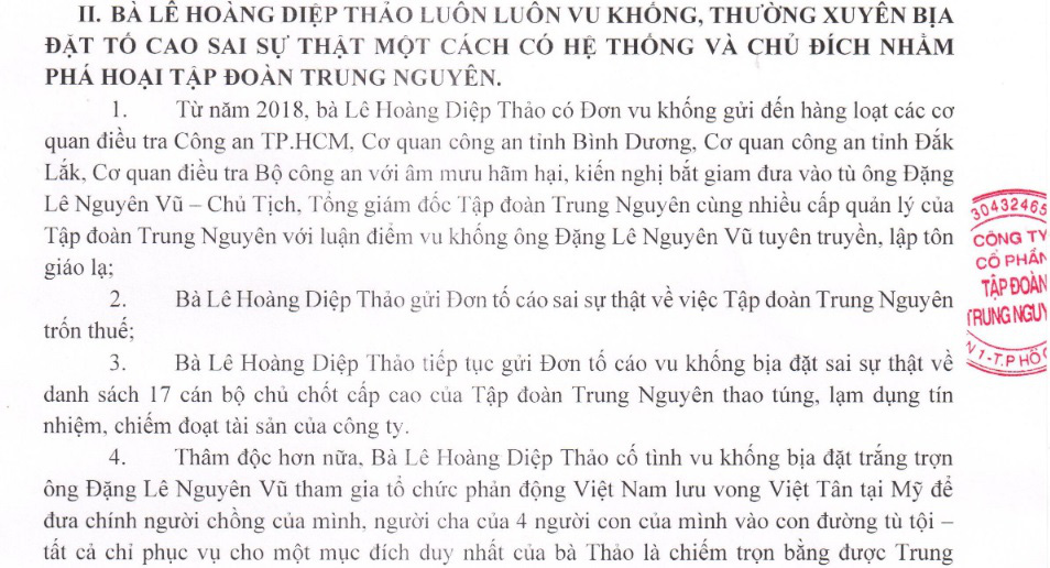 Vợ chồng “vua cà phê” Trung Nguyên lại đối đầu kịch liệt - Ảnh 2.